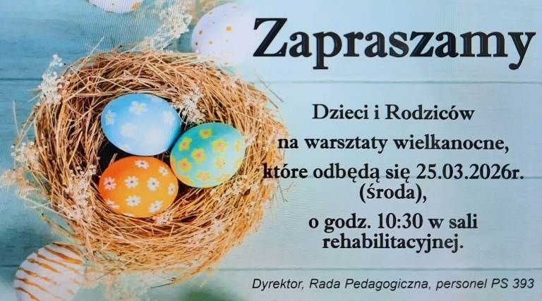 zaproszenie warsztat wielkanocny